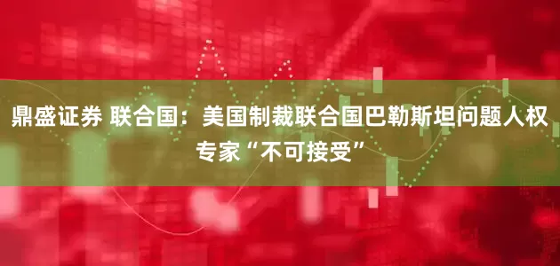 鼎盛证券 联合国：美国制裁联合国巴勒斯坦问题人权专家“不可接受”